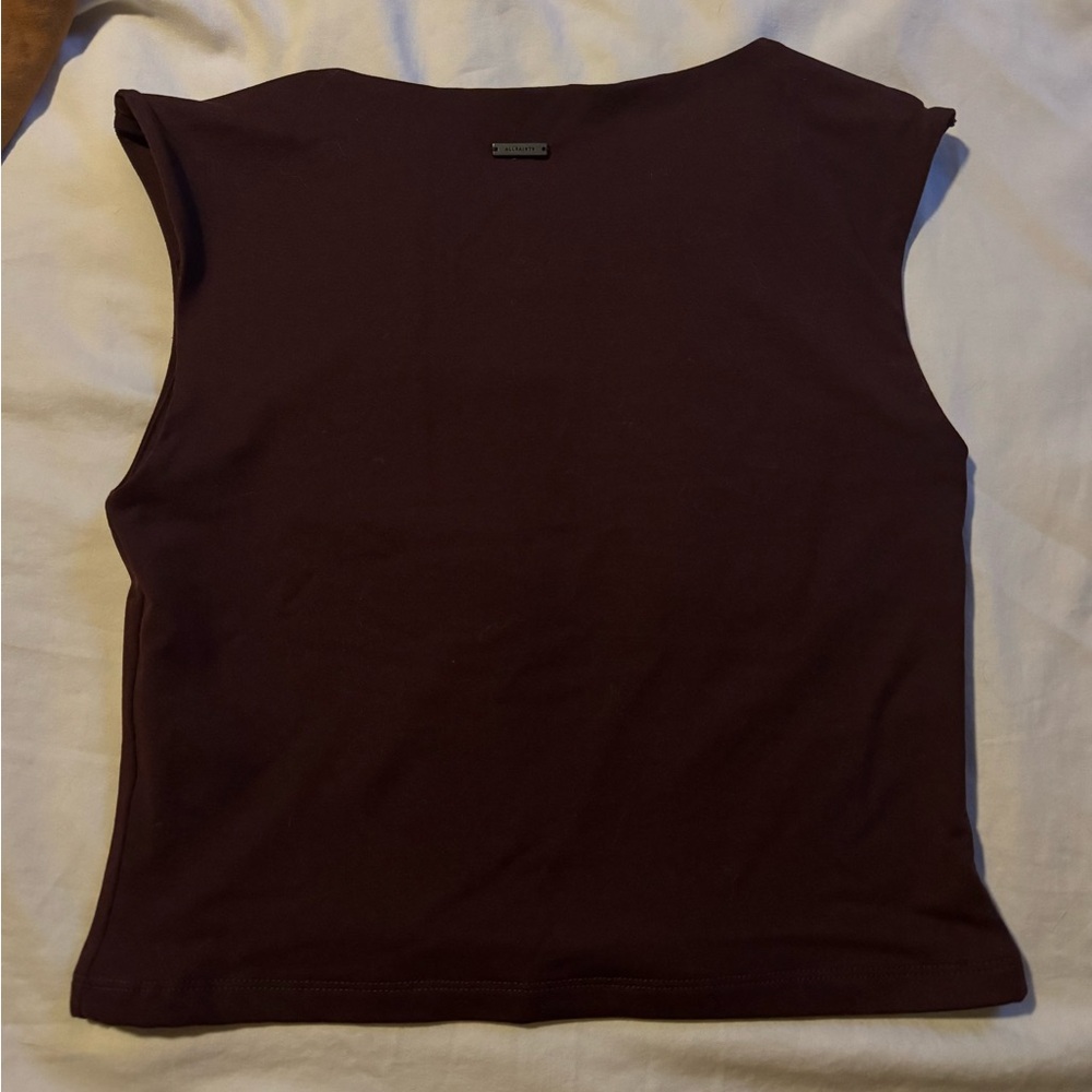 All Saints Tamie Tank (Maroon) Size 4 / S - Picture 3 of 4